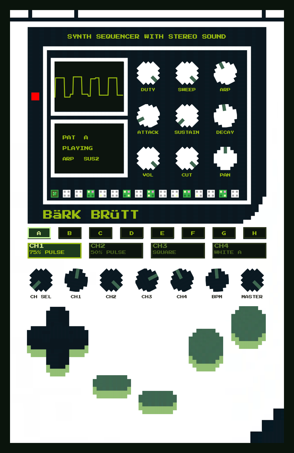 BÄRK BRÜTT — Game Boy synth sequencer